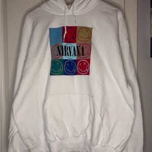 Nirvana White Hoodie